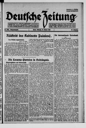Deutsche Zeitung vom 28.10.1925
