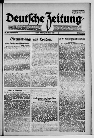 Deutsche Zeitung vom 28.10.1925