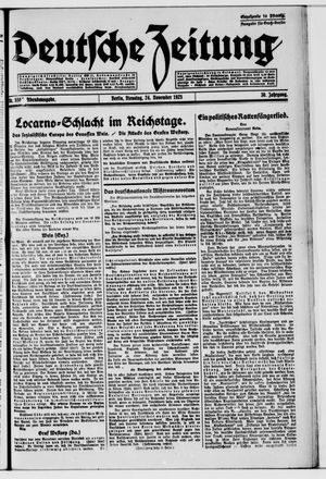 Deutsche Zeitung vom 24.11.1925