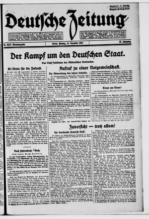 Deutsche Zeitung vom 14.12.1925