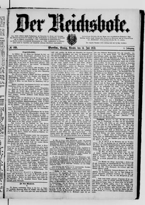 Der Reichsbote on Jul 14, 1873
