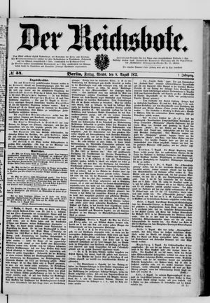 Der Reichsbote vom 08.08.1873