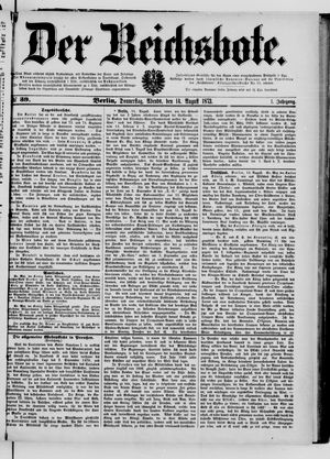 Der Reichsbote vom 14.08.1873