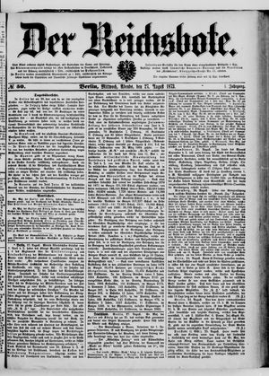 Der Reichsbote on Aug 27, 1873
