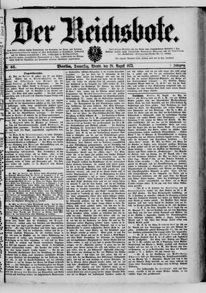 Der Reichsbote on Aug 28, 1873