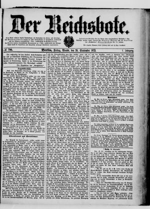 Der Reichsbote on Sep 26, 1873