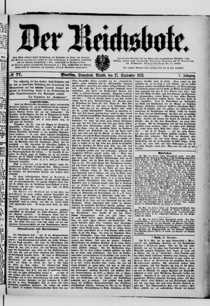 Der Reichsbote vom 27.09.1873