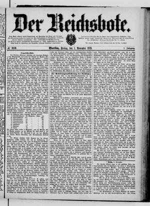 Der Reichsbote on Nov 7, 1873