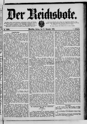 Der Reichsbote vom 21.11.1873