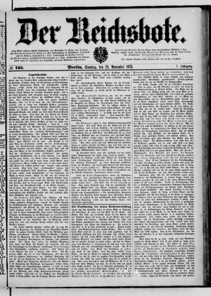 Der Reichsbote on Nov 23, 1873