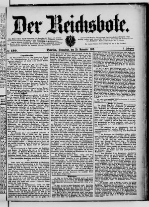 Der Reichsbote vom 29.11.1873