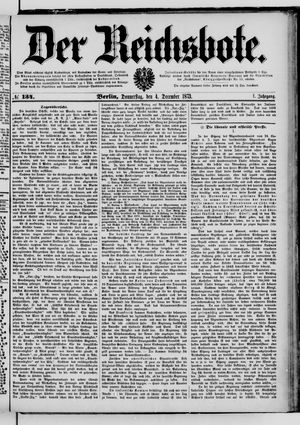 Der Reichsbote vom 04.12.1873