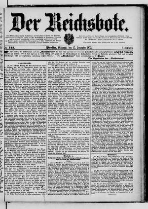 Der Reichsbote vom 17.12.1873
