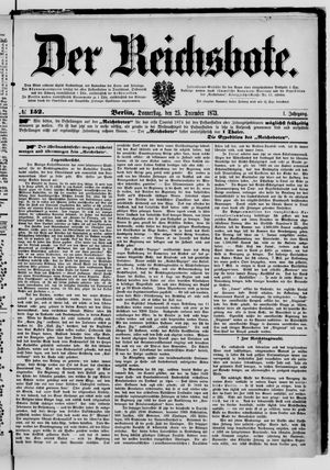Der Reichsbote vom 25.12.1873