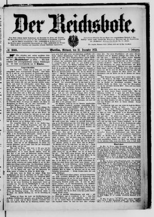 Der Reichsbote vom 31.12.1873