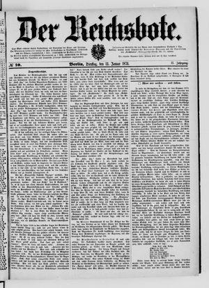 Der Reichsbote vom 13.01.1874