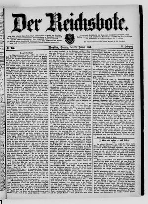 Der Reichsbote on Jan 18, 1874