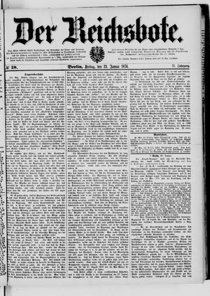 Der Reichsbote vom 23.01.1874