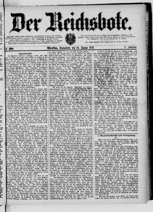 Der Reichsbote vom 24.01.1874