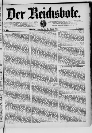 Der Reichsbote vom 29.01.1874