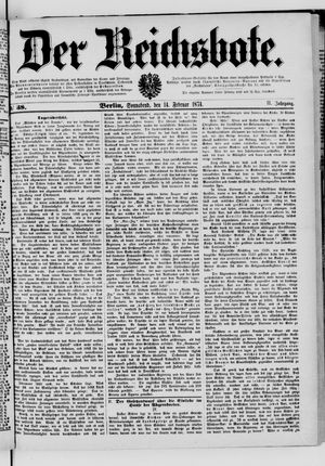 Der Reichsbote vom 14.02.1874