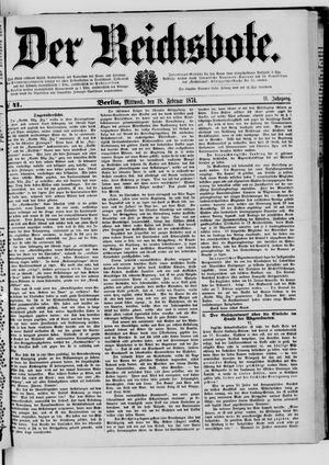 Der Reichsbote vom 18.02.1874