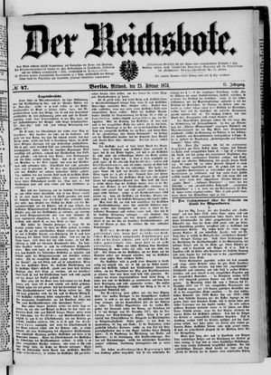 Der Reichsbote on Feb 25, 1874