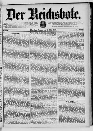 Der Reichsbote vom 15.03.1874