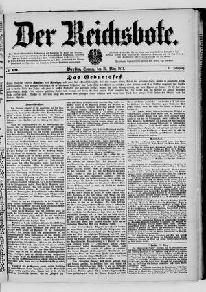 Der Reichsbote vom 22.03.1874