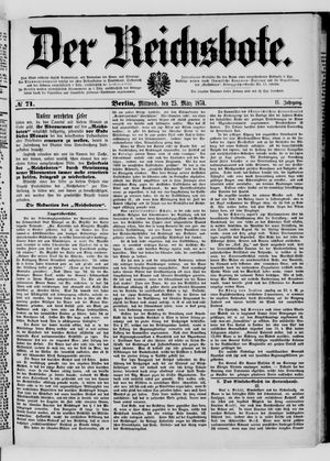 Der Reichsbote vom 25.03.1874