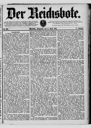 Der Reichsbote vom 11.04.1874