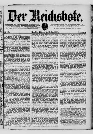 Der Reichsbote vom 22.04.1874