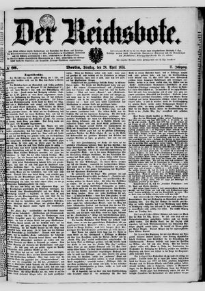 Der Reichsbote vom 28.04.1874