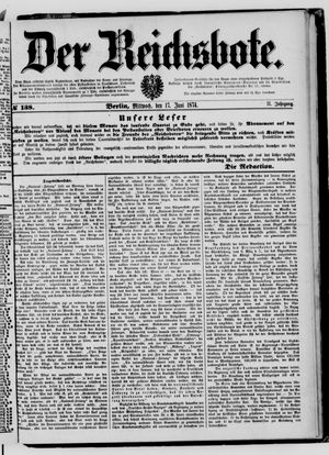 Der Reichsbote vom 17.06.1874