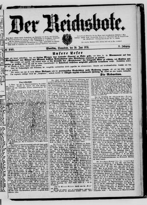Der Reichsbote vom 20.06.1874