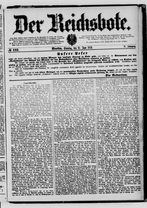 Der Reichsbote on Jun 21, 1874