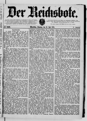Der Reichsbote vom 12.07.1874