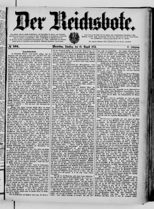 Der Reichsbote vom 18.08.1874