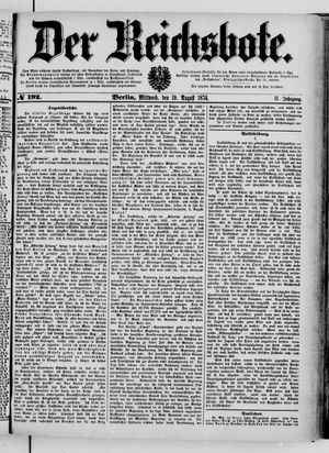 Der Reichsbote vom 19.08.1874
