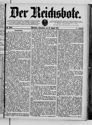 Der Reichsbote vom 22.08.1874