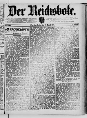 Der Reichsbote vom 28.08.1874