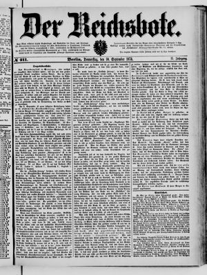 Der Reichsbote vom 10.09.1874