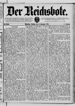Der Reichsbote vom 15.09.1874