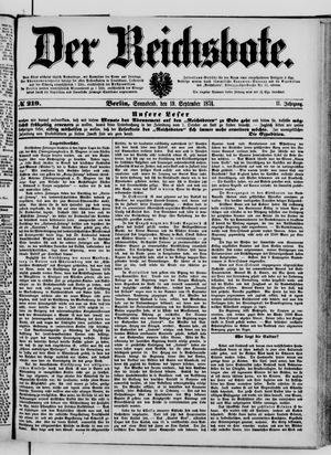 Der Reichsbote vom 19.09.1874