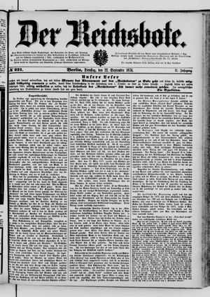 Der Reichsbote vom 22.09.1874