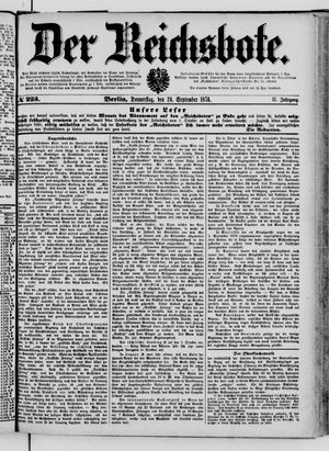 Der Reichsbote vom 24.09.1874