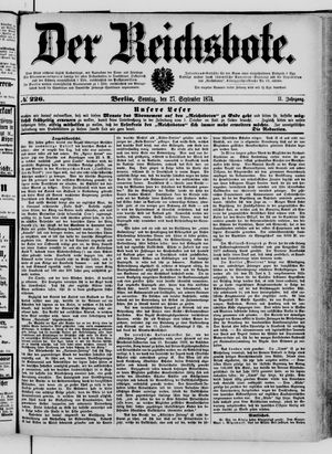 Der Reichsbote vom 27.09.1874