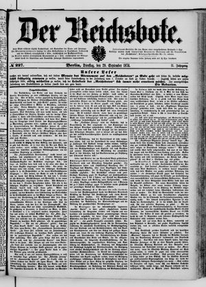 Der Reichsbote vom 29.09.1874