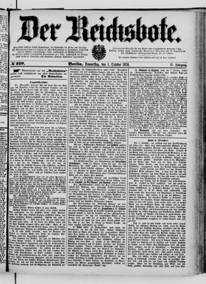 Der Reichsbote on Oct 1, 1874