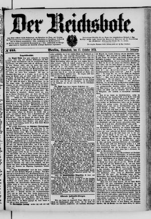 Der Reichsbote vom 17.10.1874